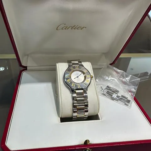 Cartier 21 Must de Cartier 1330 31mm Yellow gold and Stainless steel White 5