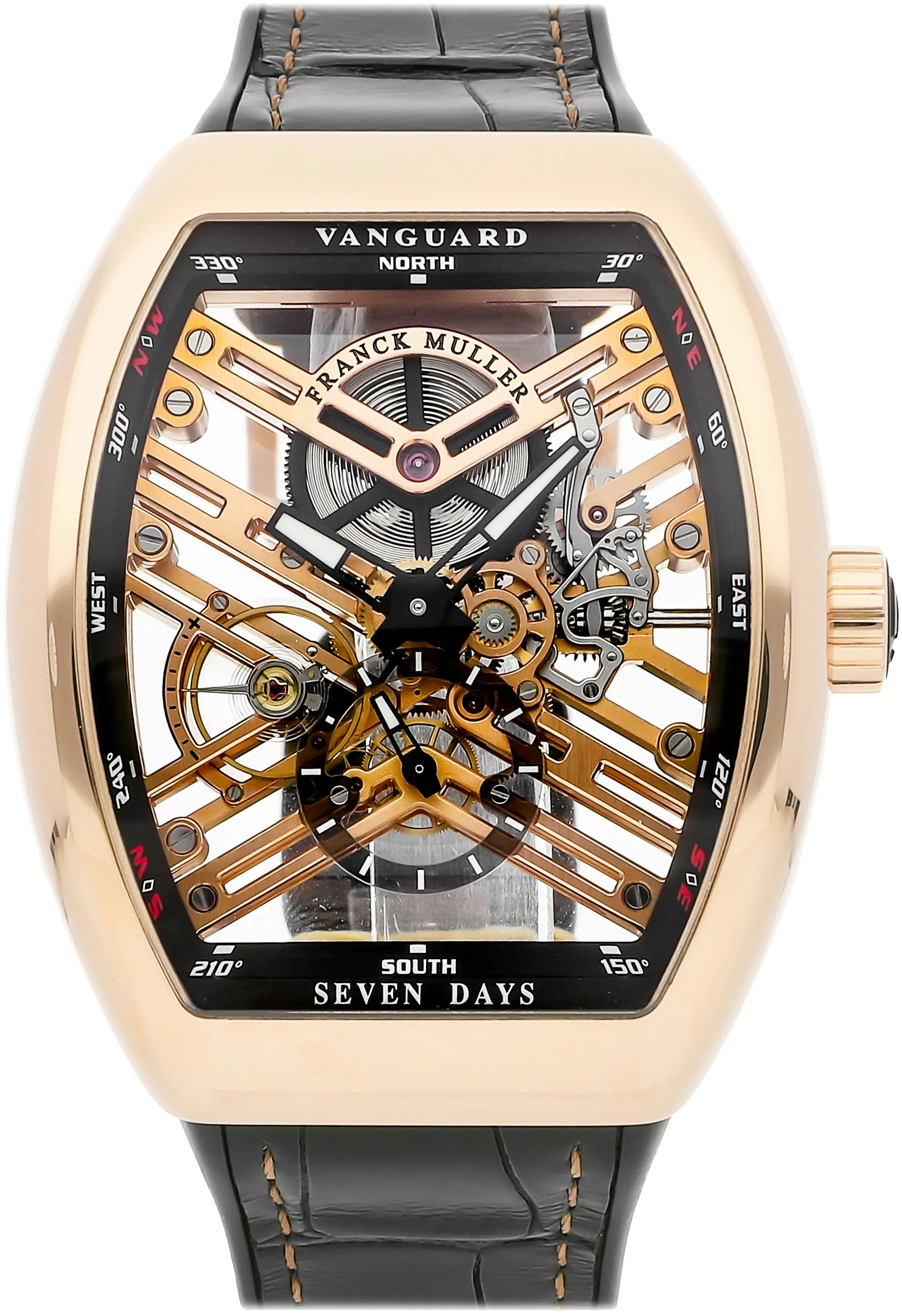 Franck Muller Vanguard V 45 S6 SQT 5N NR 53mm Rose gold Skeletonized