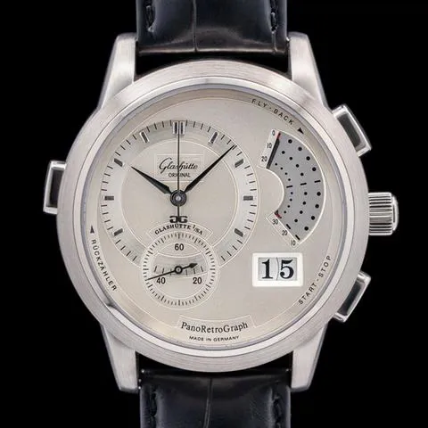 Glashütte PanoRetroGraph 60-01-02-02-06 39mm White gold Silver