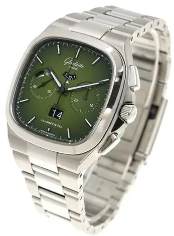 Glashütte Seventies Chronograph Panorama Date 1-37-02-09-02-70 40mm Stainless steel Green