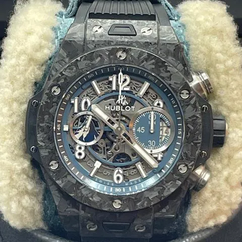 Hublot Big Bang Unico 411.QK.7170.VR.ALP18 Carbon fiber Blue