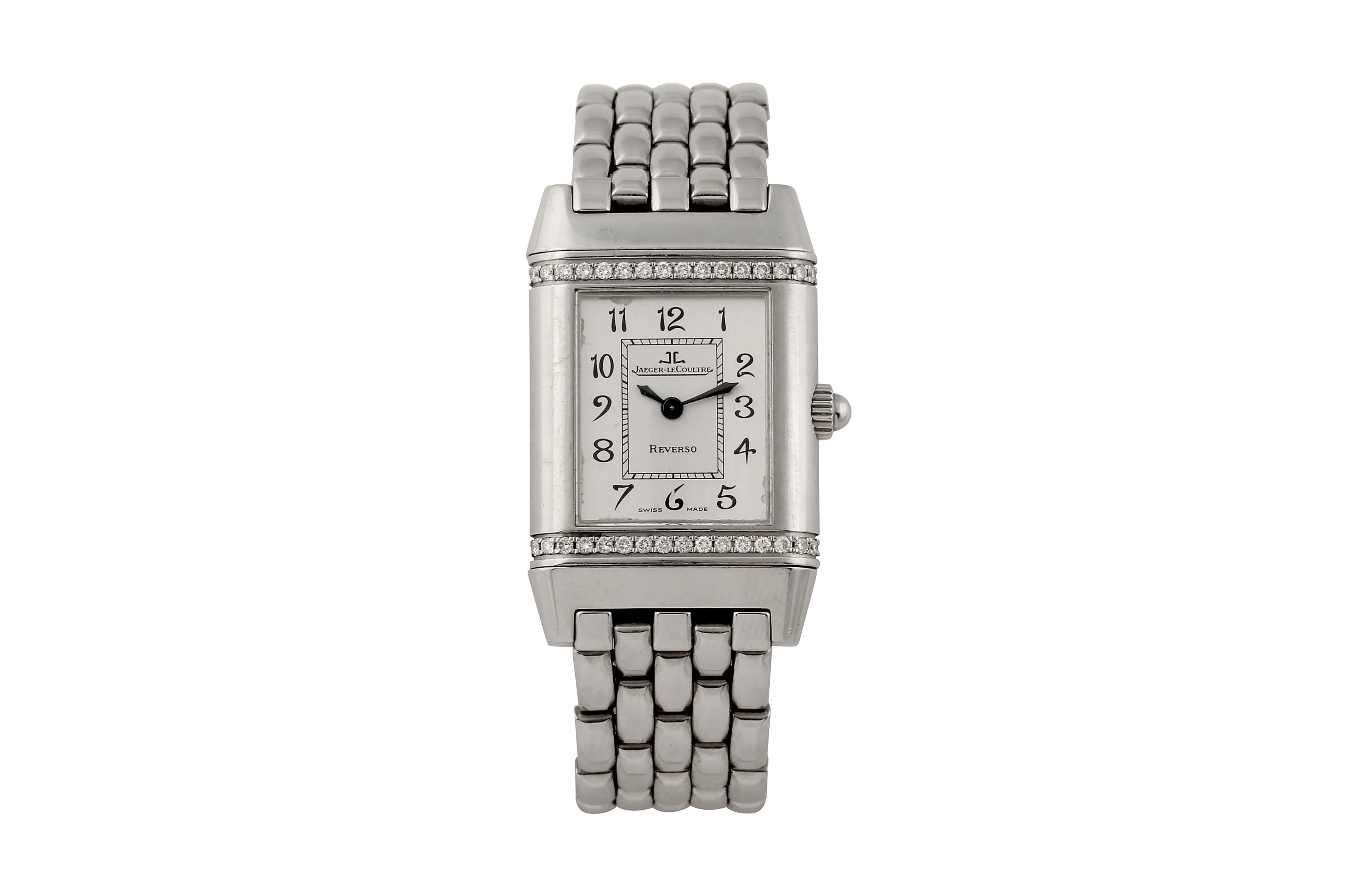 Jaeger-LeCoultre Reverso Q2658120 20.5mm Stainless steel and diamond-set Silver