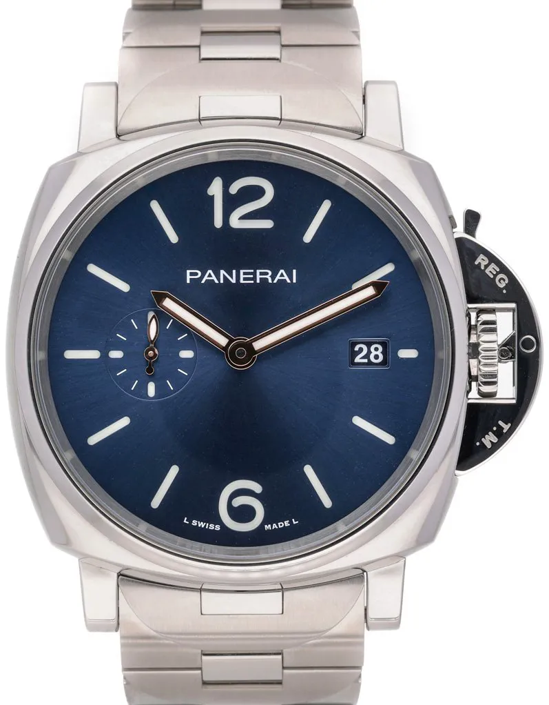 Panerai Luminor Marina PAM 01124 42mm Stainless steel Blue