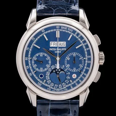 Patek Philippe Perpetual Calendar Chronograph 5270g-014 41mm White gold Blue