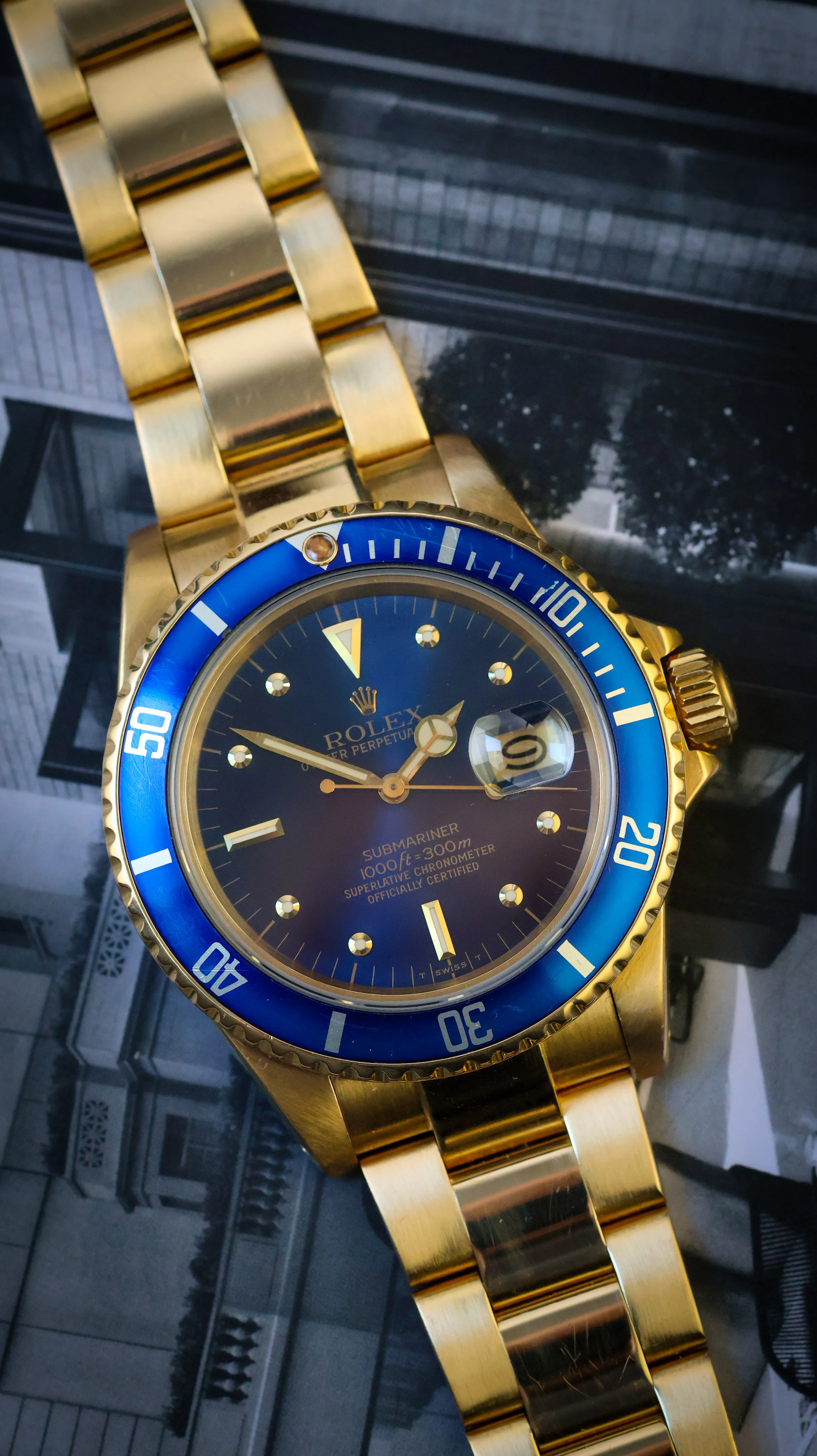 Rolex Submariner 16808 Yellow gold Blue 7