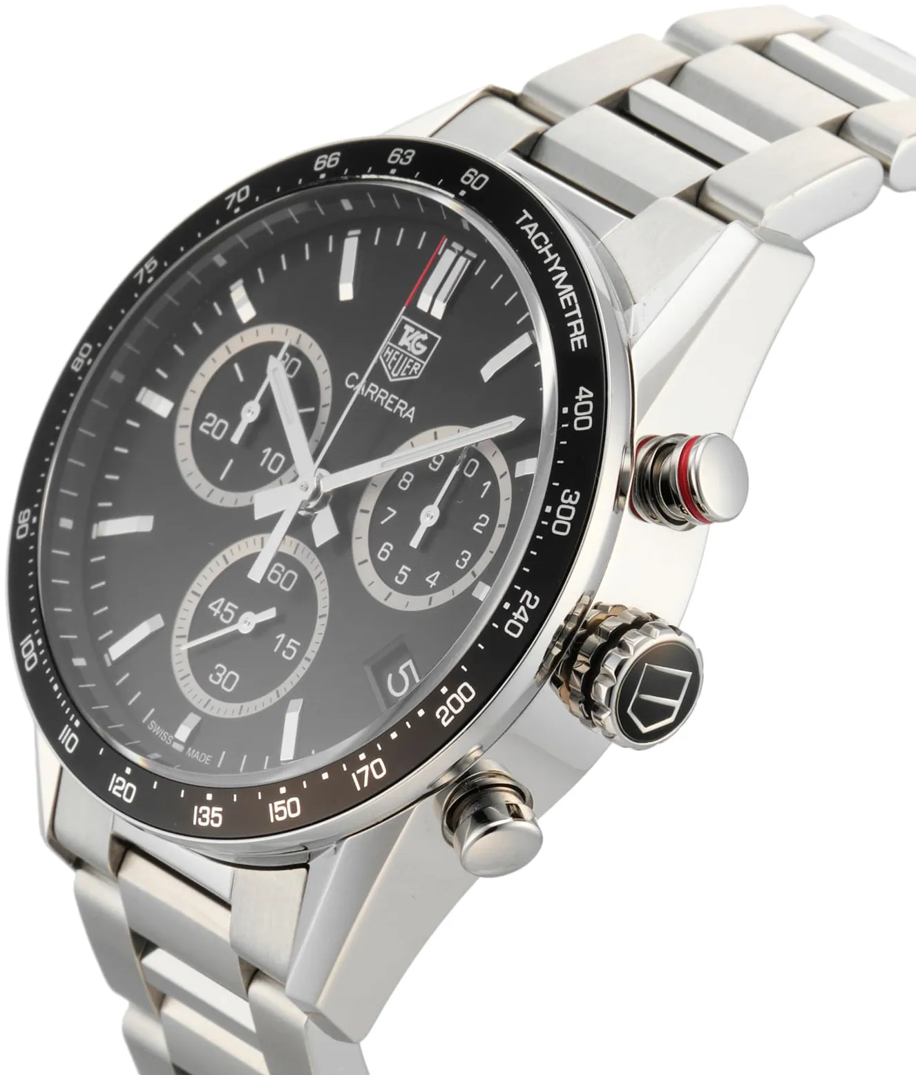 TAG Heuer Carrera CV1A10.BA0799 43mm Stainless steel Black 1