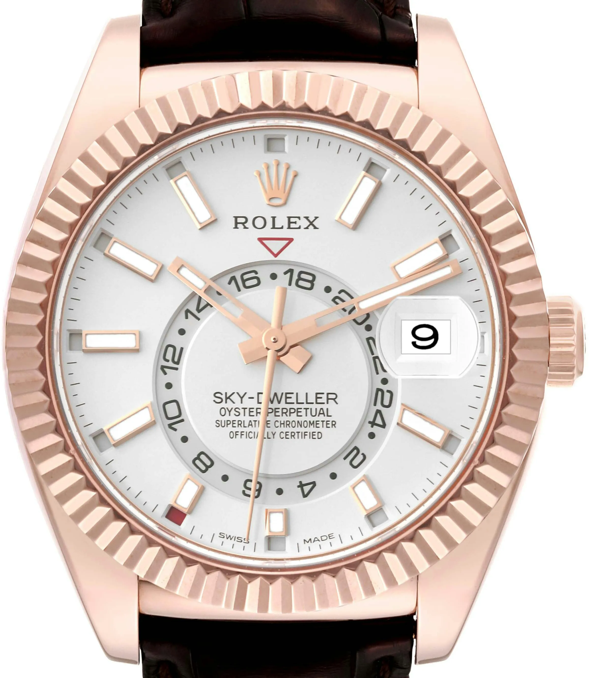 Rolex Sky-Dweller 326135 42mm Rose gold Silver 2