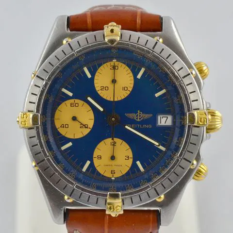 Breitling Chronomat 81950 39mm Yellow gold and stainless steel Blue