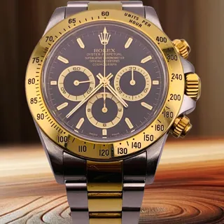 Rolex Daytona 16523 Yellow gold Black