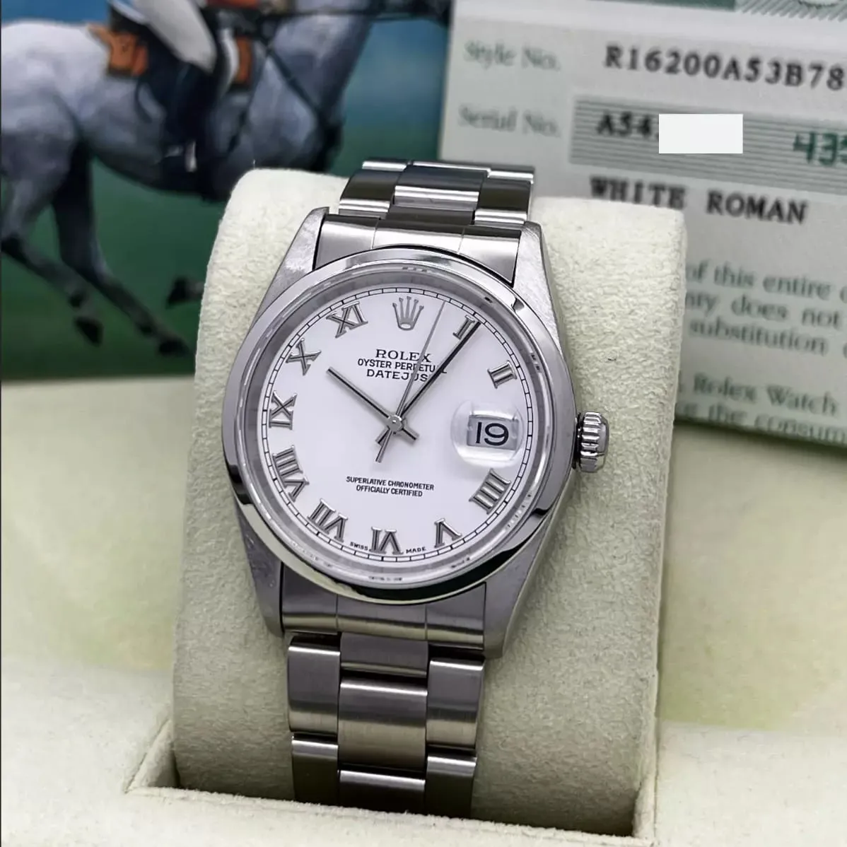 Rolex Datejust 36 16200 36mm Stainless steel White