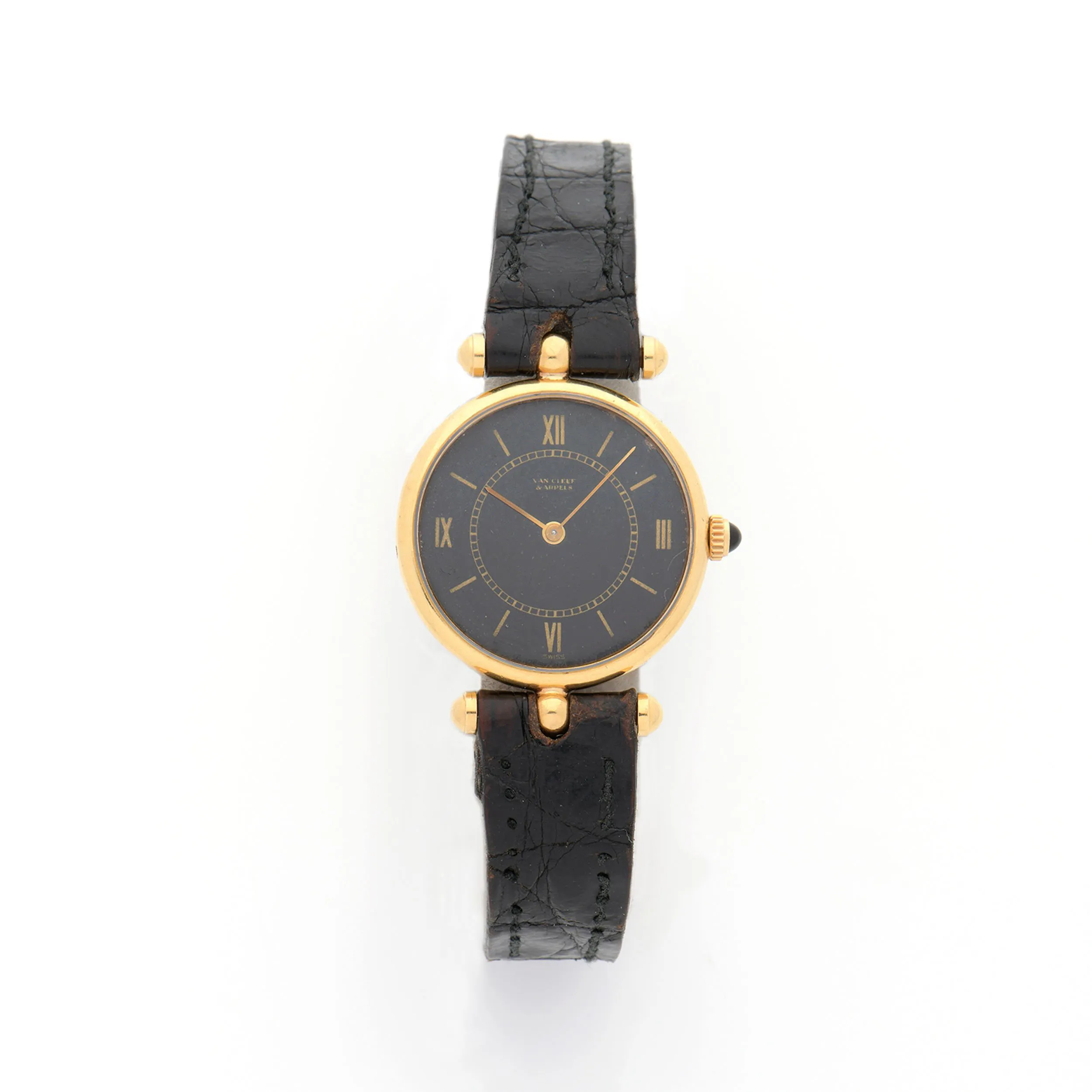 Van Cleef & Arpels La Collection 9064 24mm Yellow gold Black