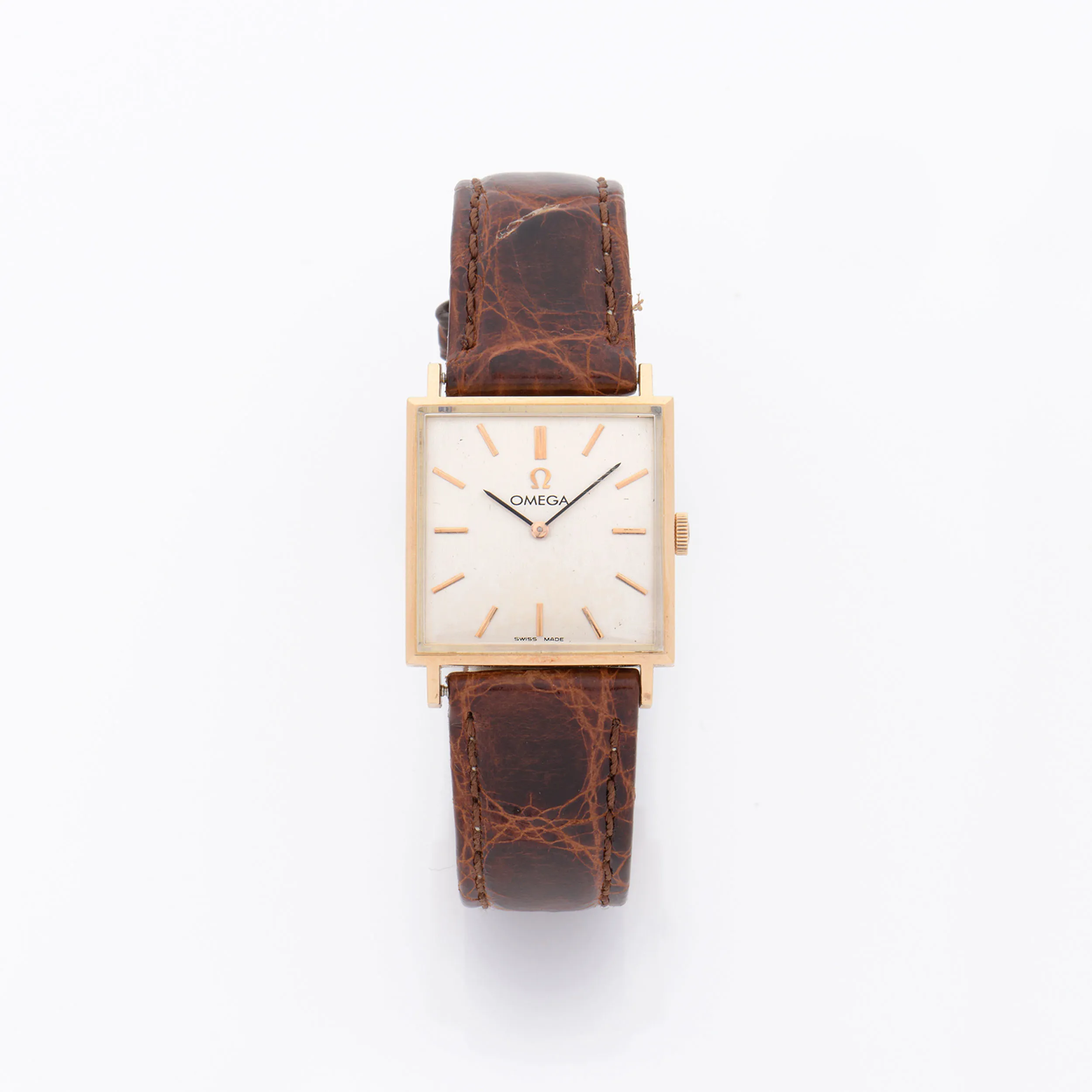 Omega Square 111.071 27mm Rose gold White