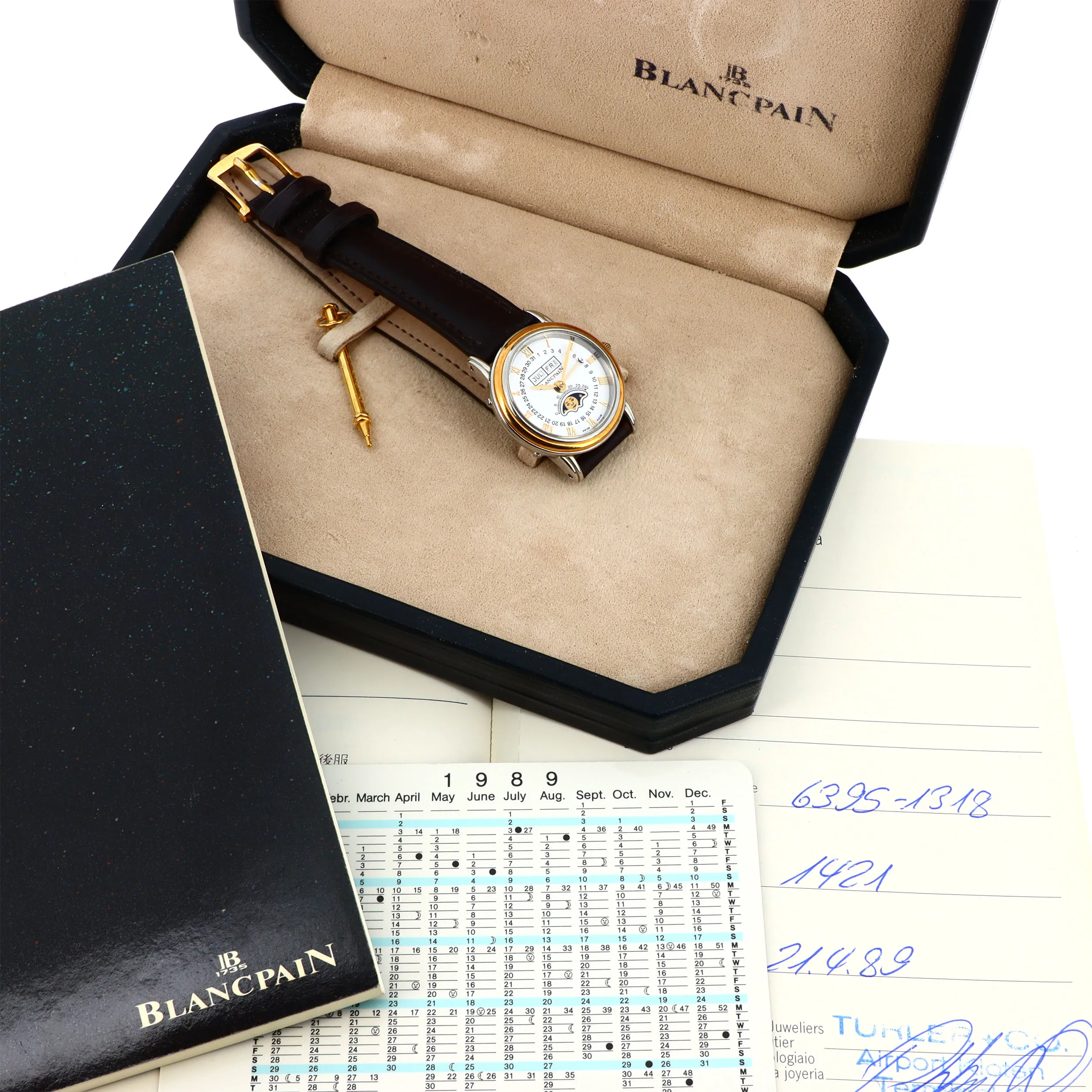 Blancpain Villeret Calendrier Lady 6395 - 1318 26mm Yellow gold and Stainless steel White 1