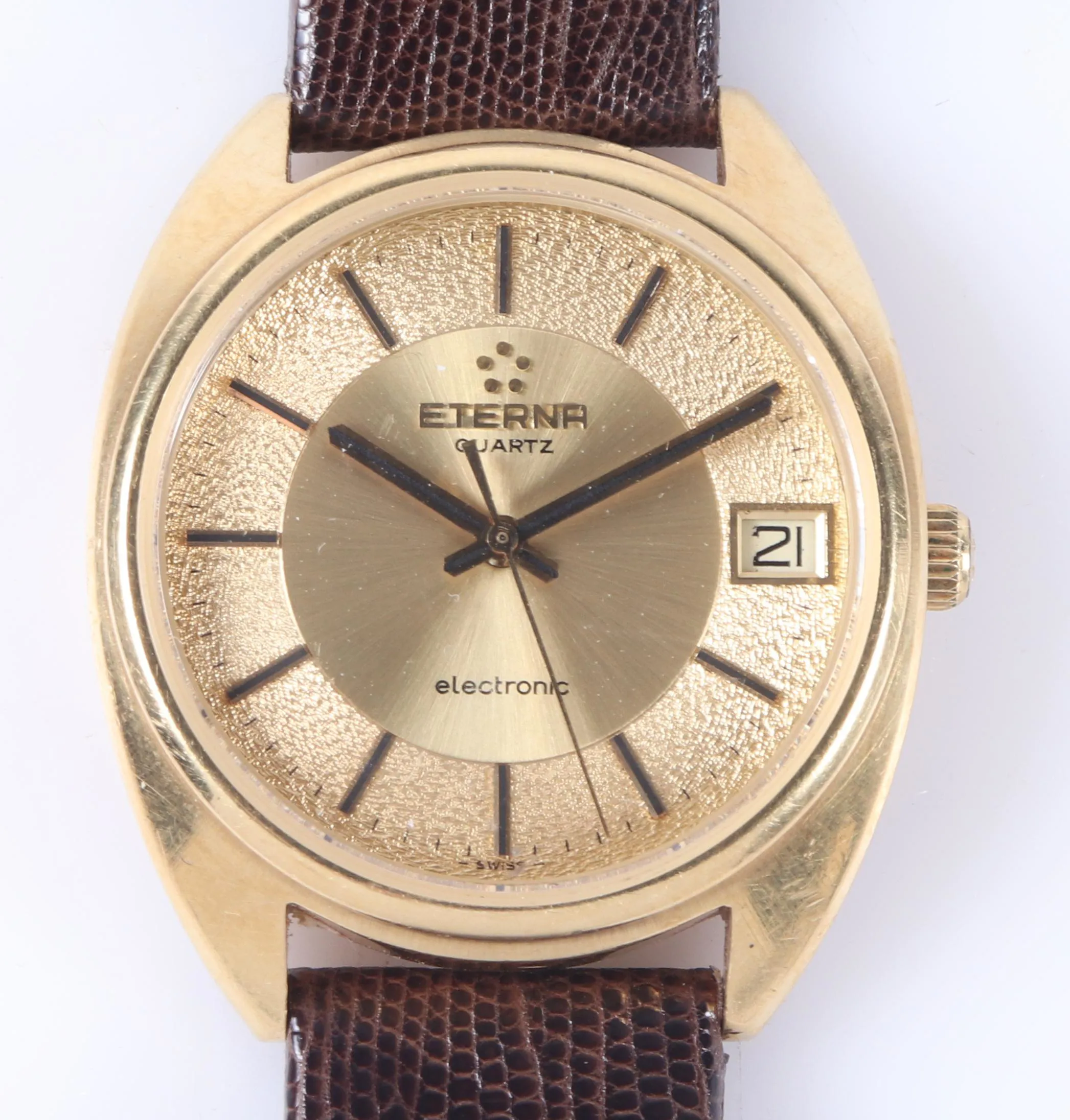 Eterna Electronic 709 ST 35mm Yellow gold Gold colored