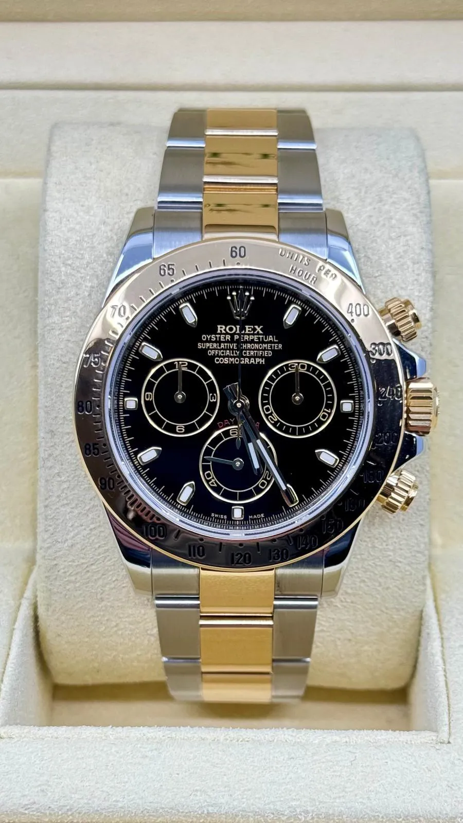 Rolex Daytona 116523 40mm Stainless steel and yellow gold