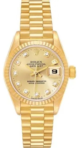 Rolex Lady-Datejust 69178 26mm Yellow gold Champagne