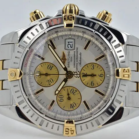 Breitling Chronomat B13356 44mm Yellow gold and stainless steel Mother-of-pearl