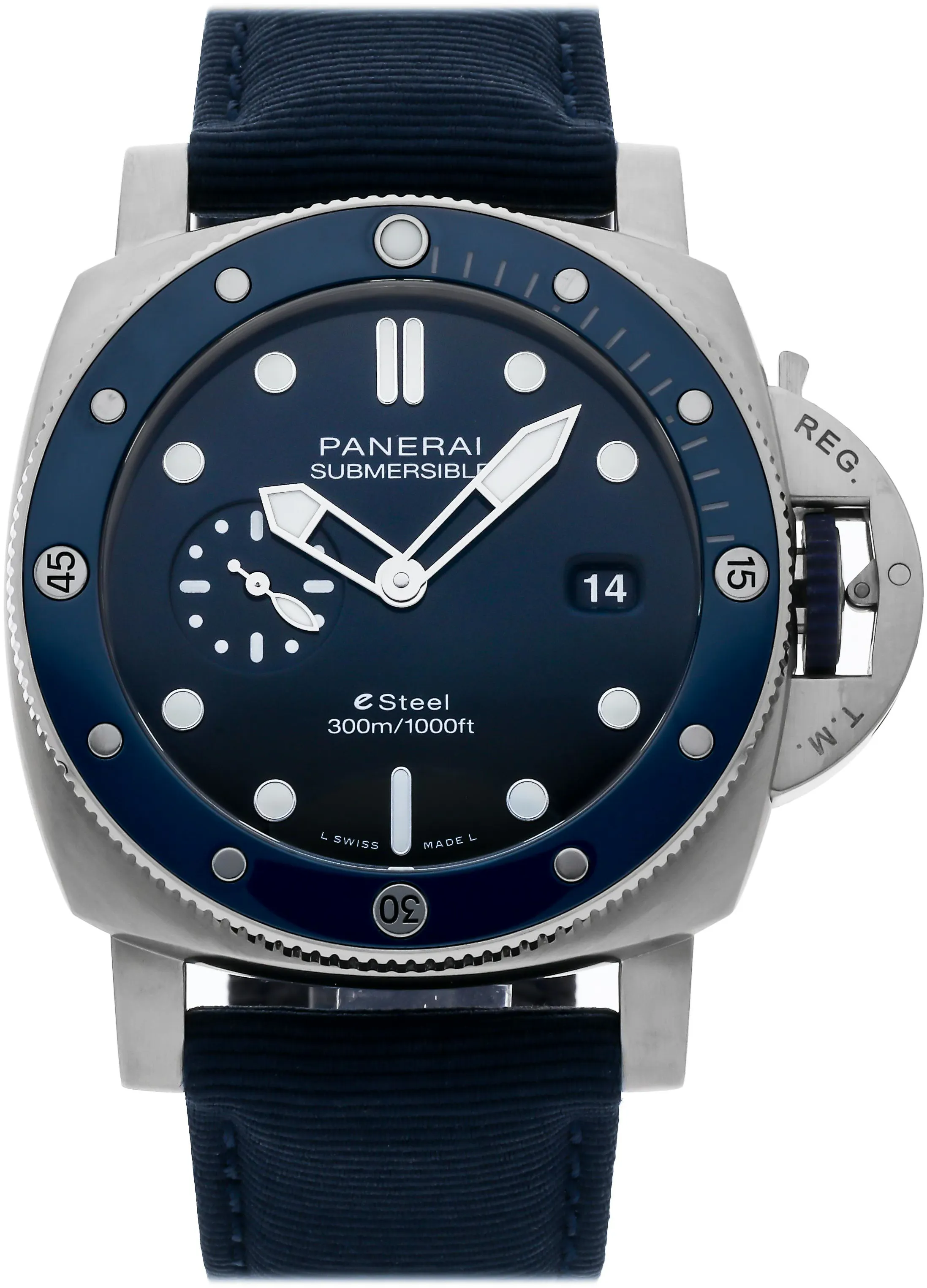 Panerai Submersible PAM 01289 44mm Stainless steel Blue