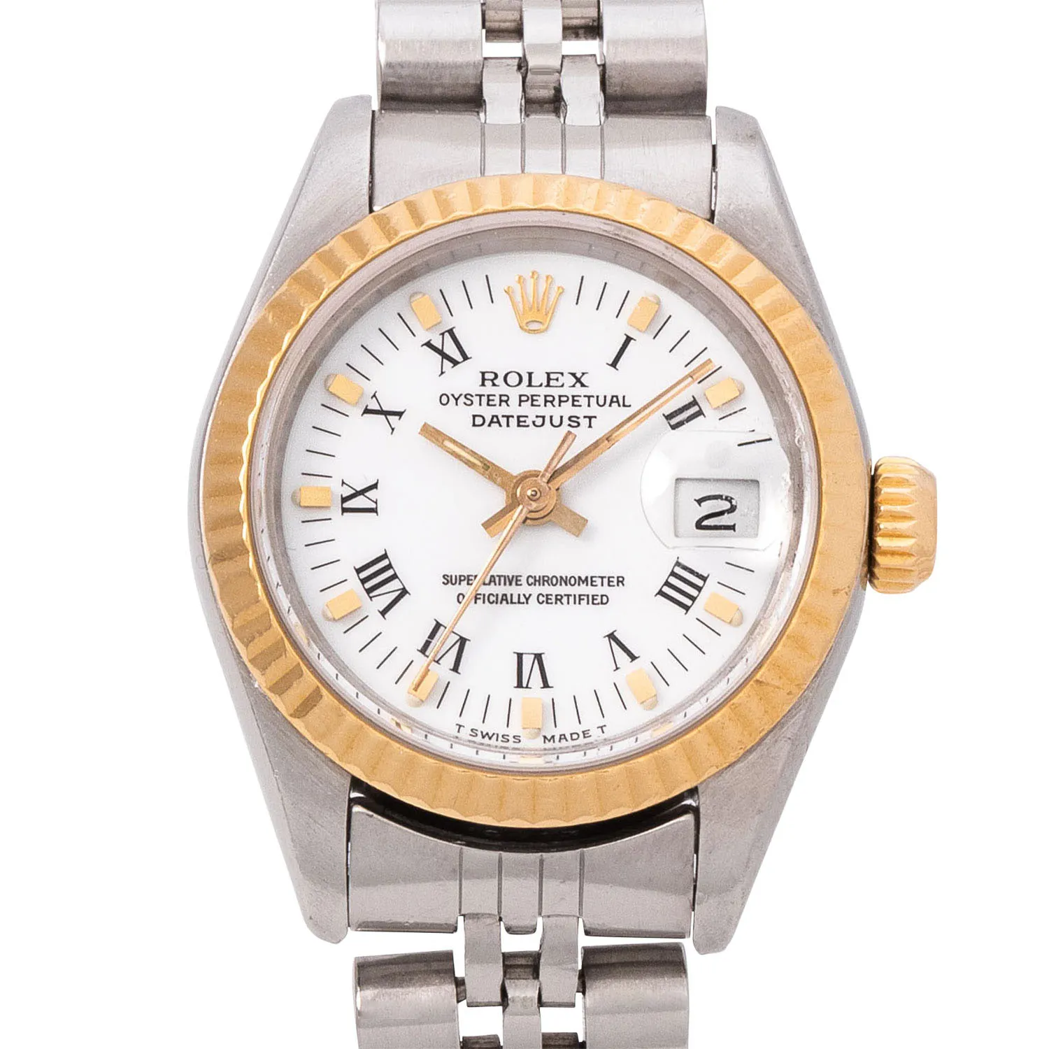 Rolex Lady-Datejust 69173 26mm Stainless steel and yellow gold White