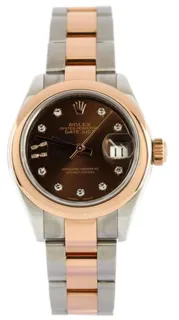 Rolex Lady-Datejust 279161-0004 Rose gold and Stainless steel Brown