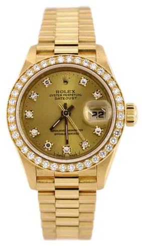 Rolex Lady-Datejust 69138 26mm Yellow gold Champagne