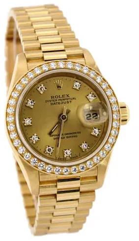 Rolex Lady-Datejust 69138 26mm Yellow gold Champagne 2