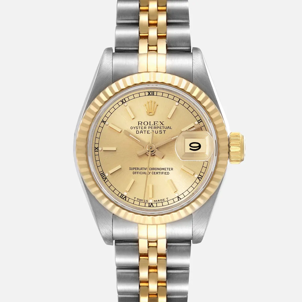 Rolex Lady-Datejust 69173 26mm Yellow gold and stainless steel Beige