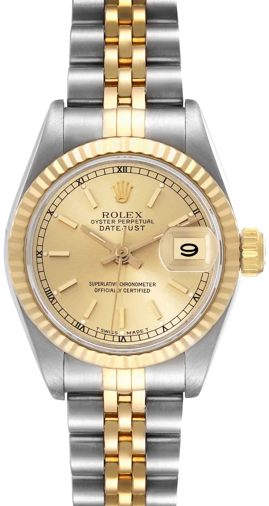 Rolex Lady-Datejust 69173 26mm Yellow gold and stainless steel Beige 2