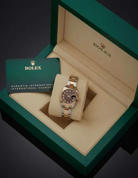 Rolex Datejust 28mm Rose gold and steel Chocolate