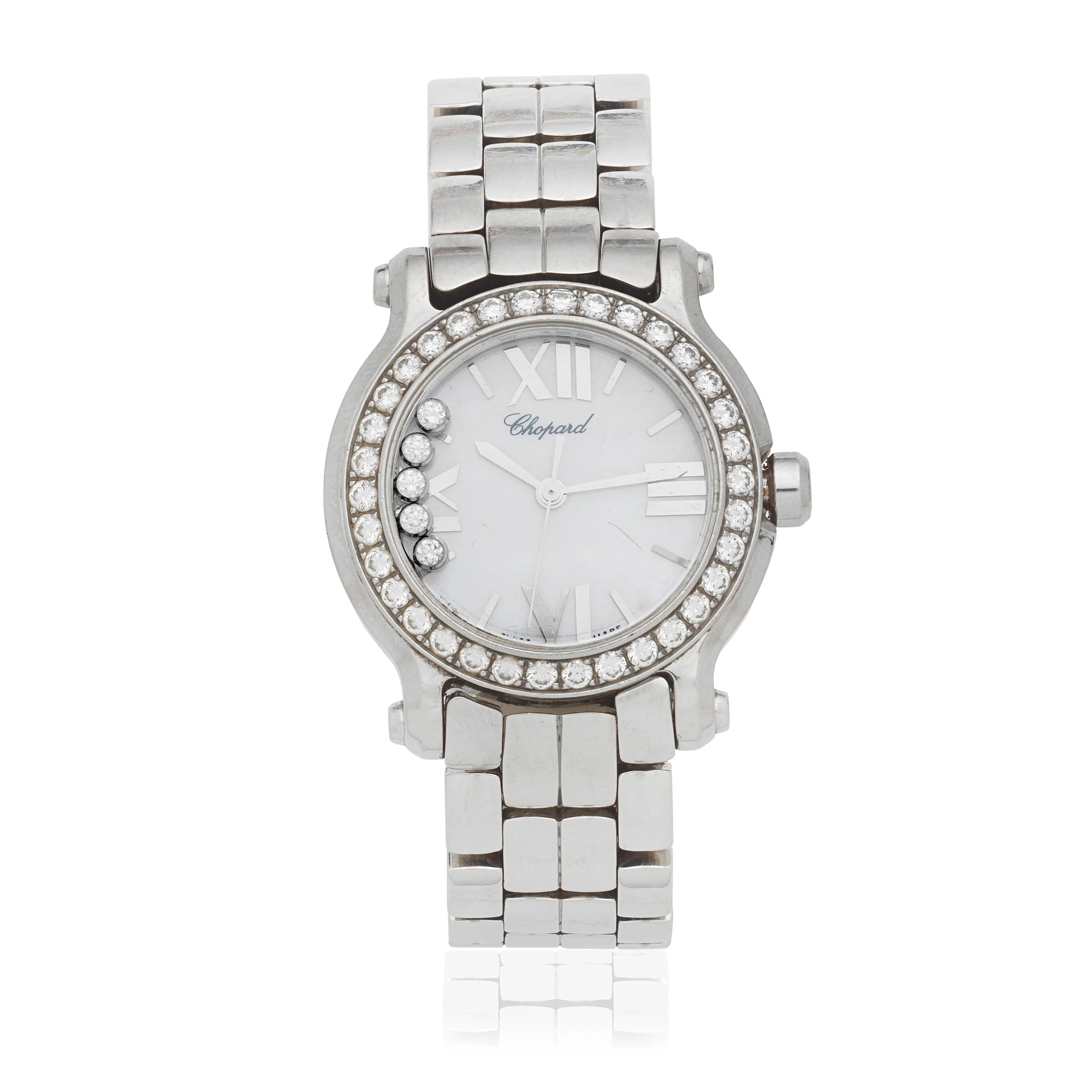 Chopard Happy Sport 8509 29mm Stainless steel and diamond-set Mother-of-pearl