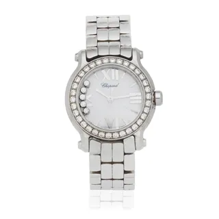 Chopard Happy Sport 8509 Stainless steel and Diamond White