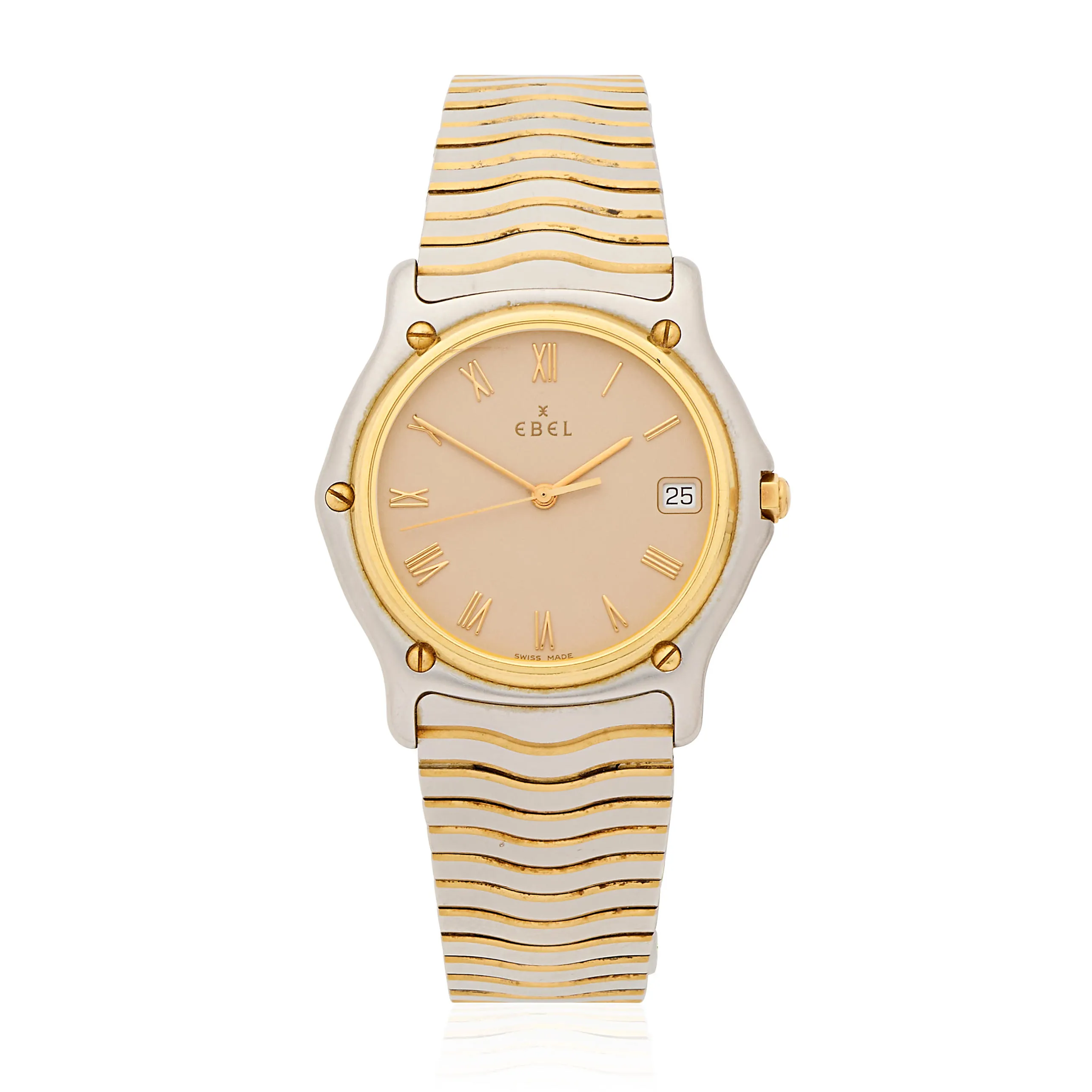 Ebel Classic Wave E1187141 35mm Yellow gold and stainless steel Champagne