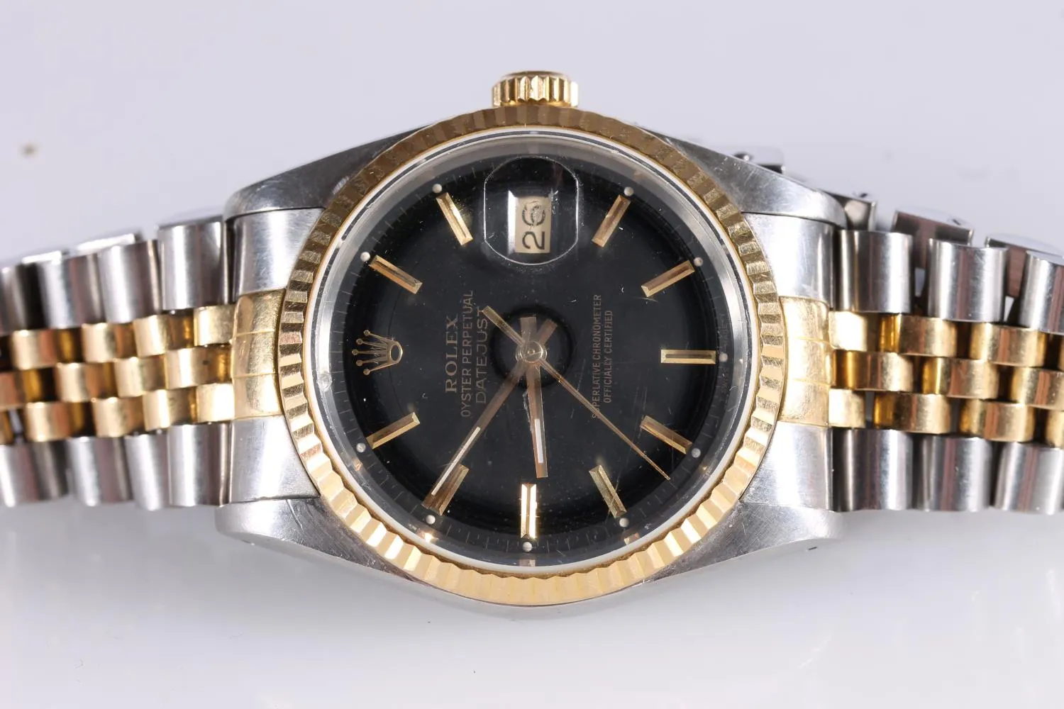 Rolex Datejust 30mm Yellow gold and stainless steel Black 7