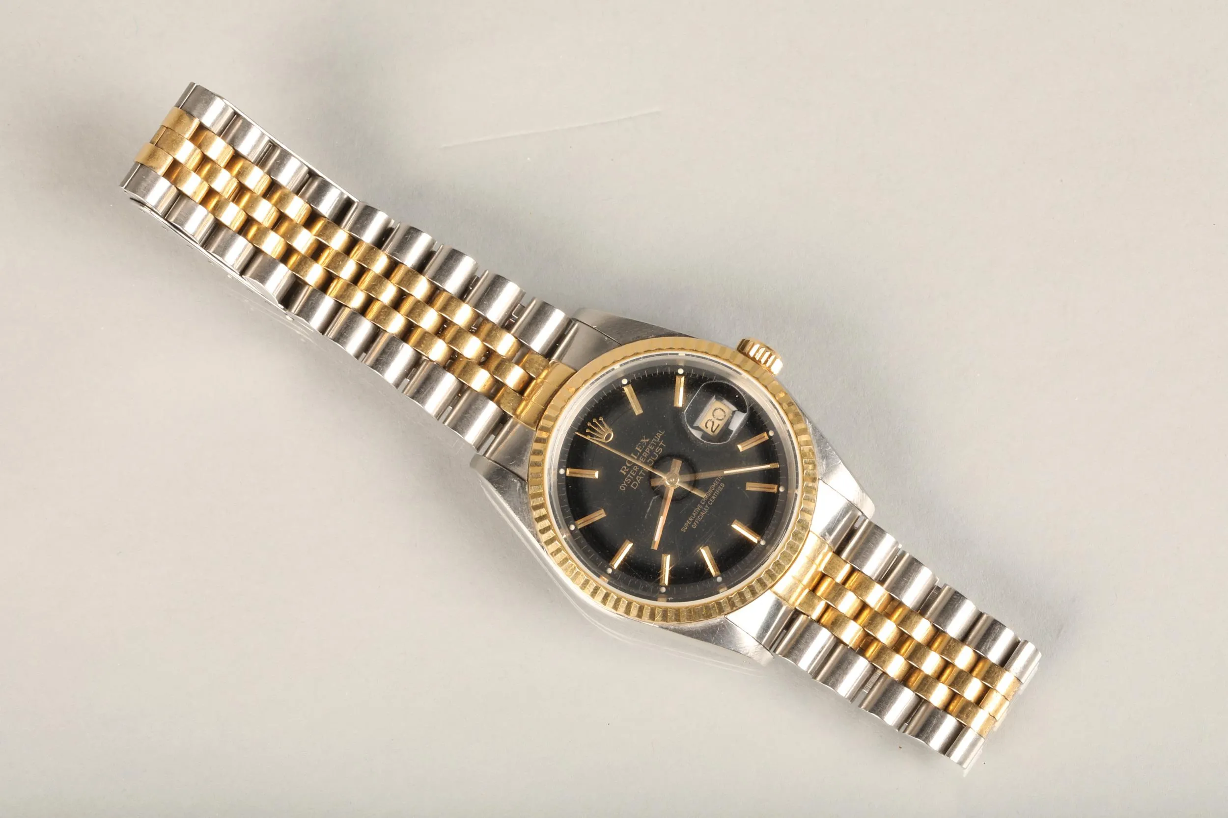 Rolex Datejust 30mm Yellow gold and stainless steel Black 5