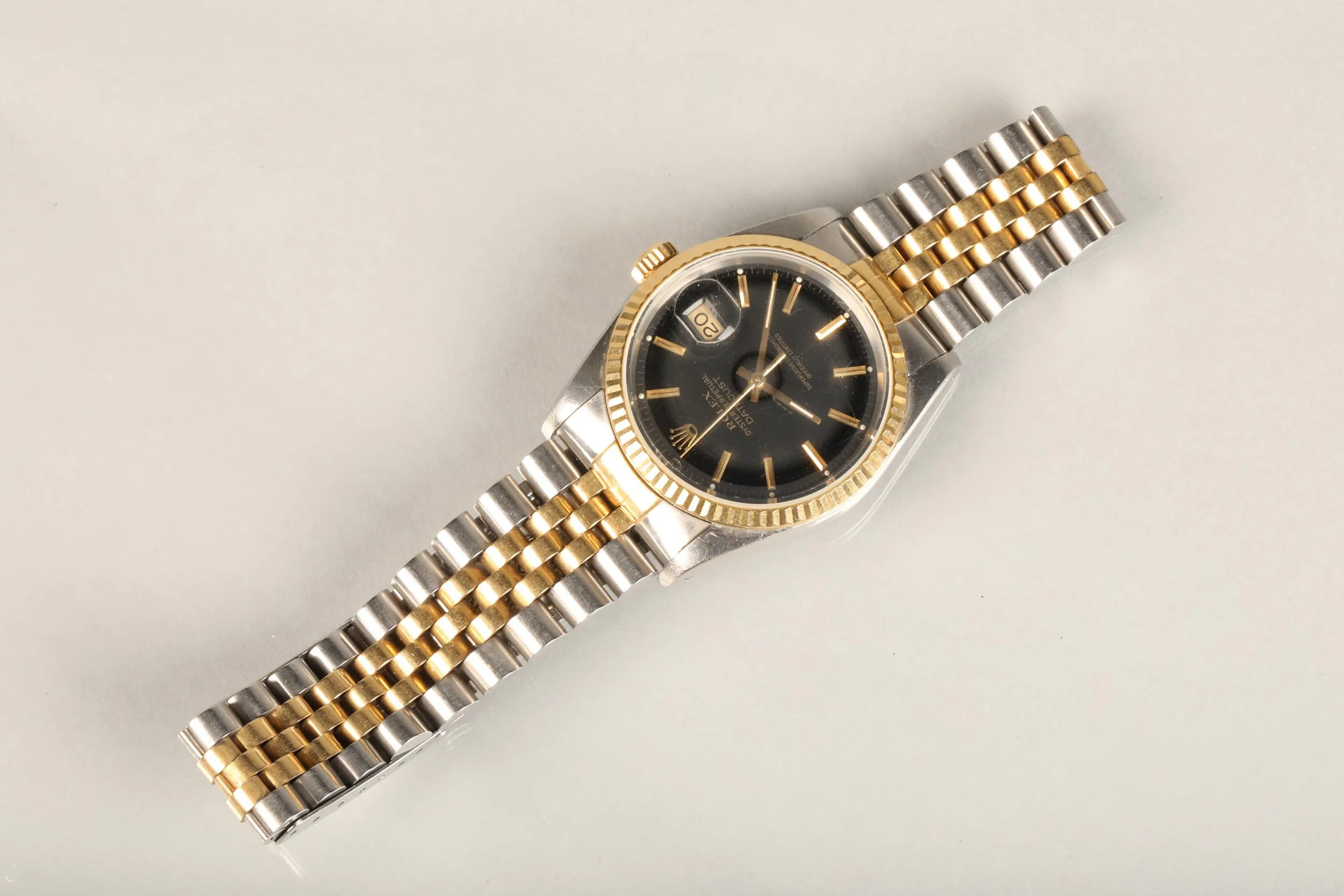 Rolex Datejust 30mm Yellow gold and stainless steel Black 13