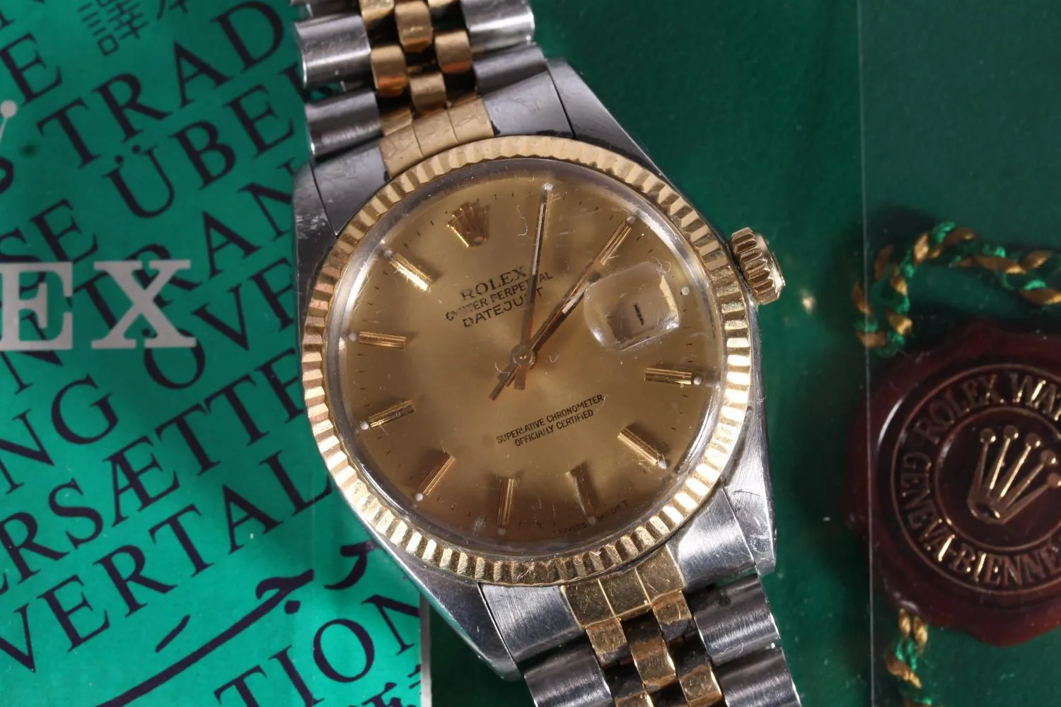 Rolex Datejust nullmm Yellow gold and stainless steel Champagne