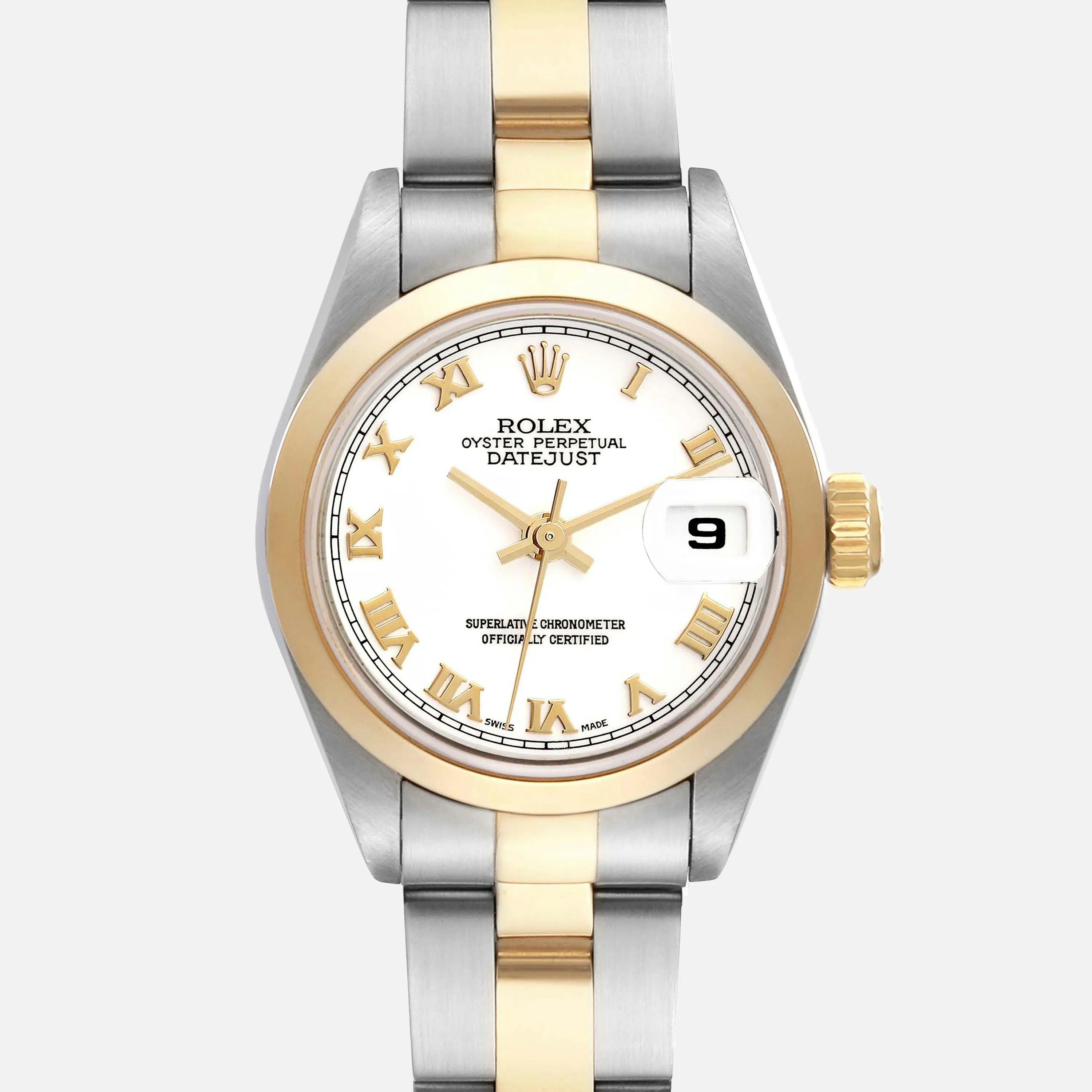 Rolex Lady-Datejust 79163 26mm Yellow gold and stainless steel White