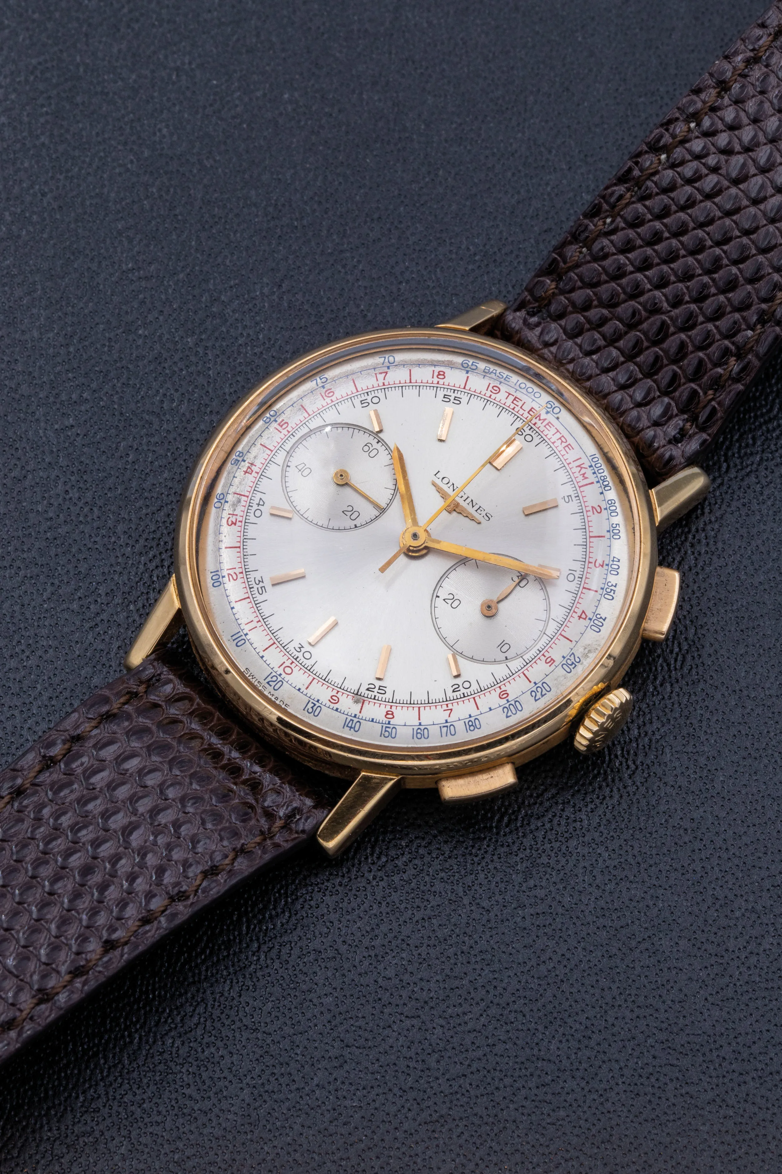 Longines Flyback Chronograph 7414 35mm Rose gold 1