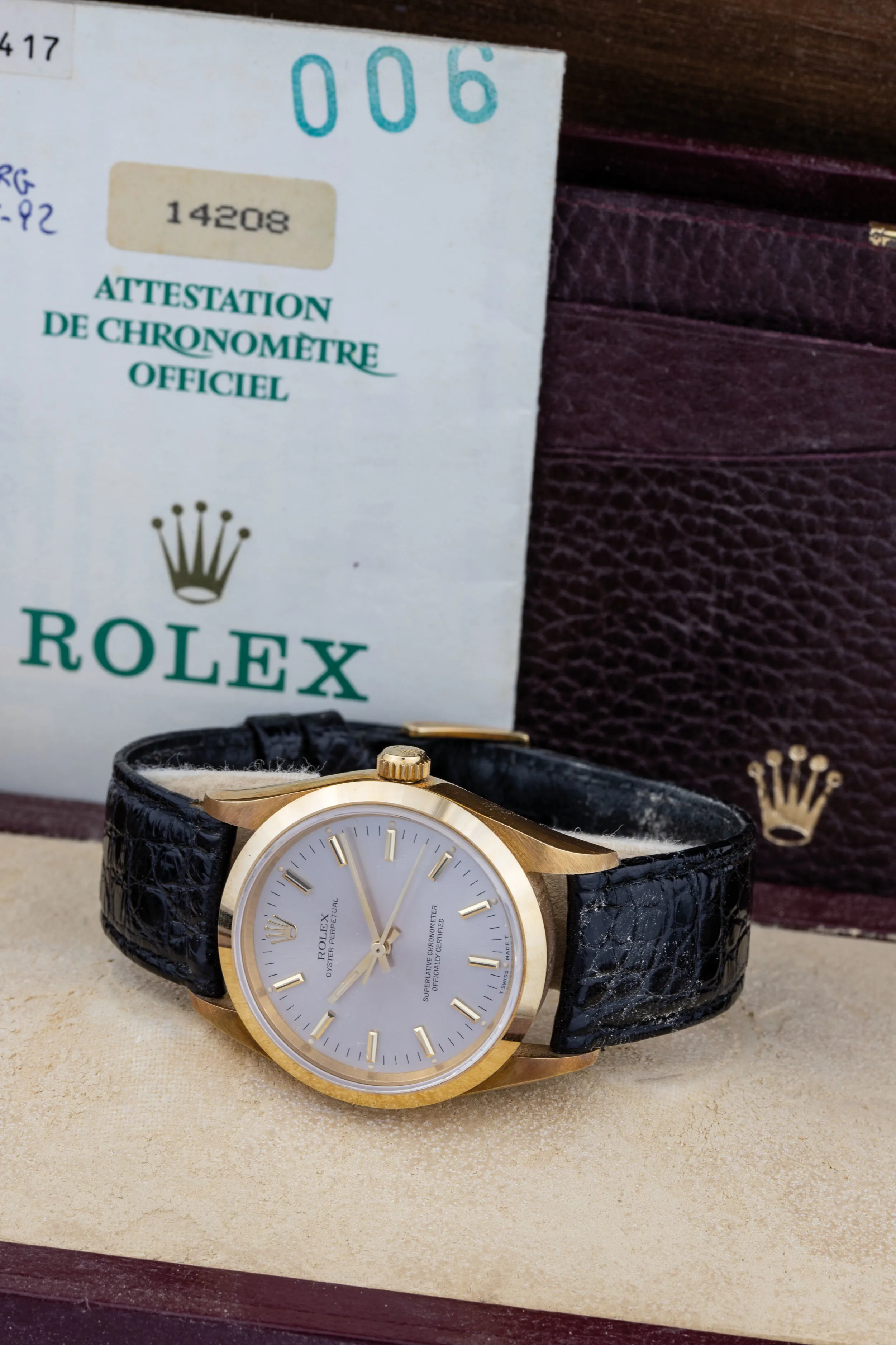 Rolex Oyster Perpetual 14208 34mm Yellow gold 1