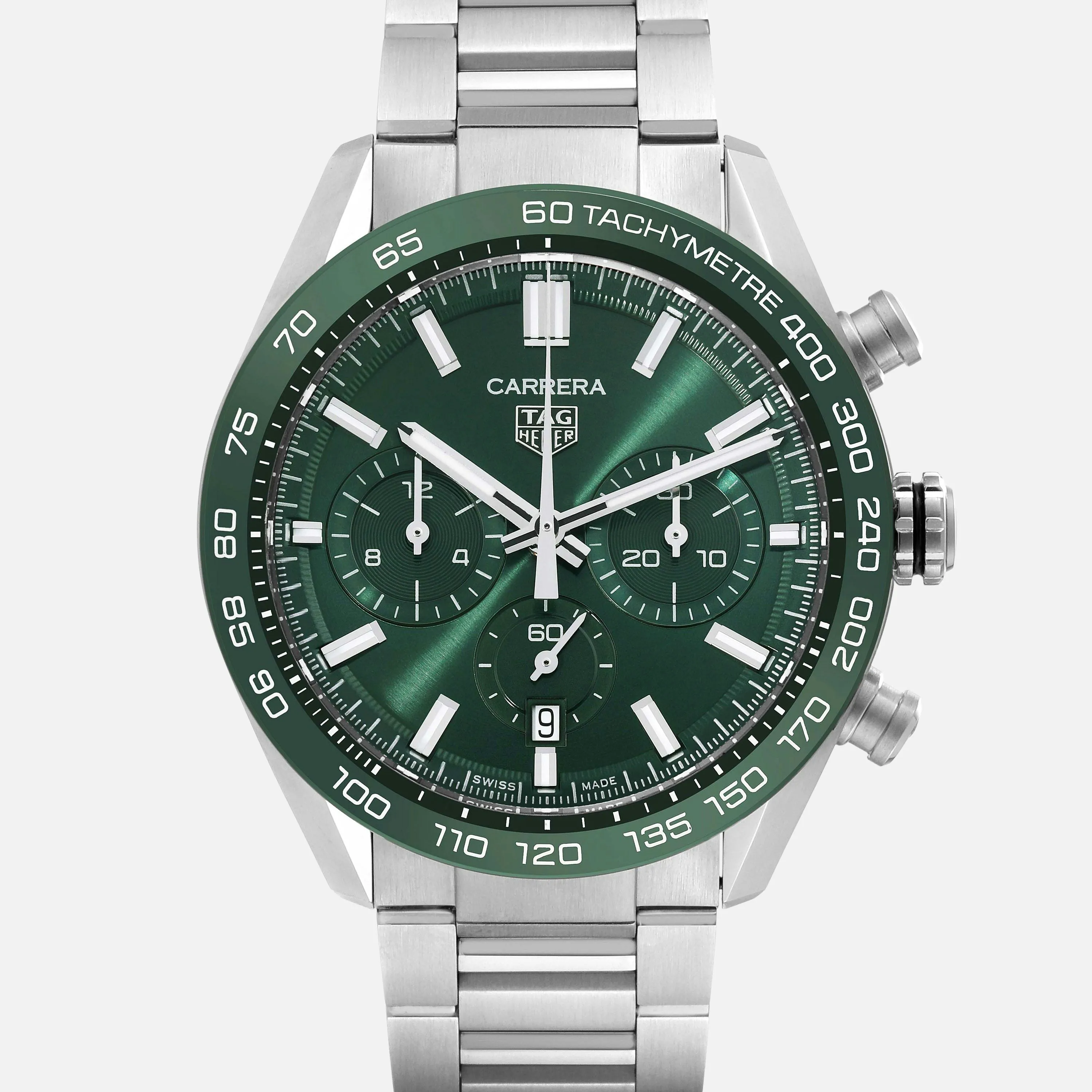 TAG Heuer Carrera 44mm Stainless steel Green