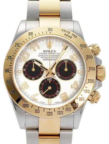 Rolex Daytona 116523 40mm Yellow gold and stainless steel White