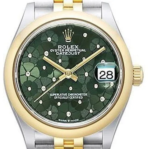 Rolex Datejust 31 278243 31mm Yellow gold and Stainless steel Green