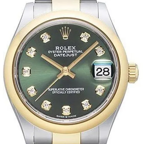 Rolex Datejust 31 278243 31mm Yellow gold and Stainless steel Green