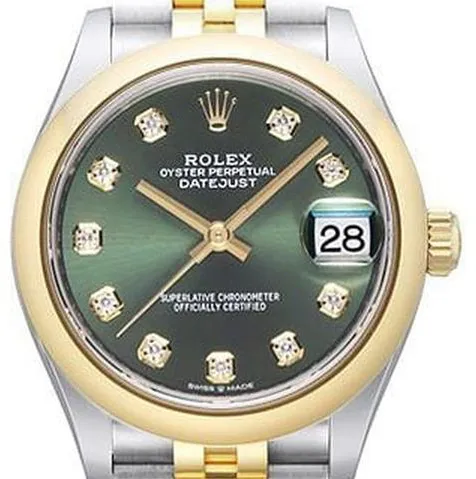 Rolex Datejust 31 278243 31mm Yellow gold and Stainless steel Green