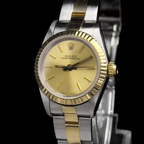 Rolex Oyster Perpetual 67193 26mm Yellow gold and Stainless steel Champagne 1