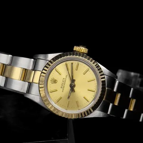 Rolex Oyster Perpetual 67193 26mm Yellow gold and Stainless steel Champagne 4