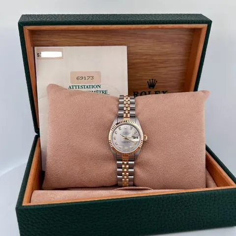 Rolex Lady-Datejust 69173 26mm Yellow gold and stainless steel Silver