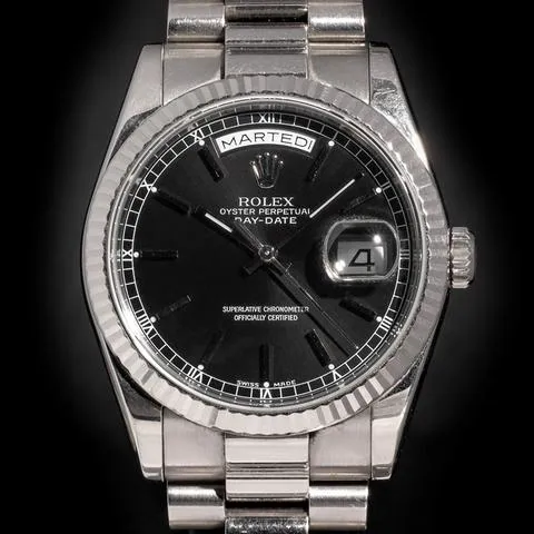 Rolex Day-Date 36 118239 36mm White gold Black