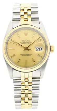 Rolex Datejust 36 16013 36mm Yellow gold and stainless steel Champagne