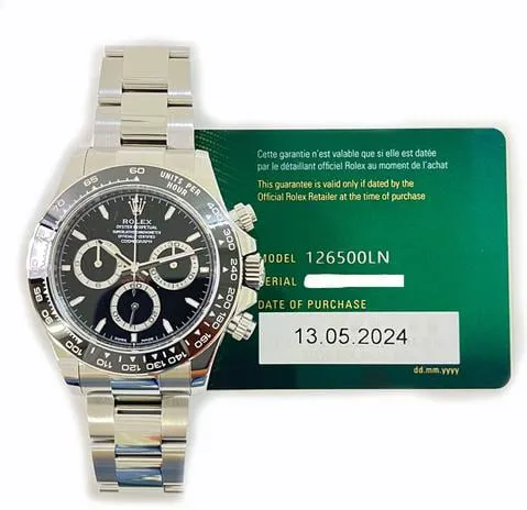 Rolex Daytona 126500LN 40mm Stainless steel Black